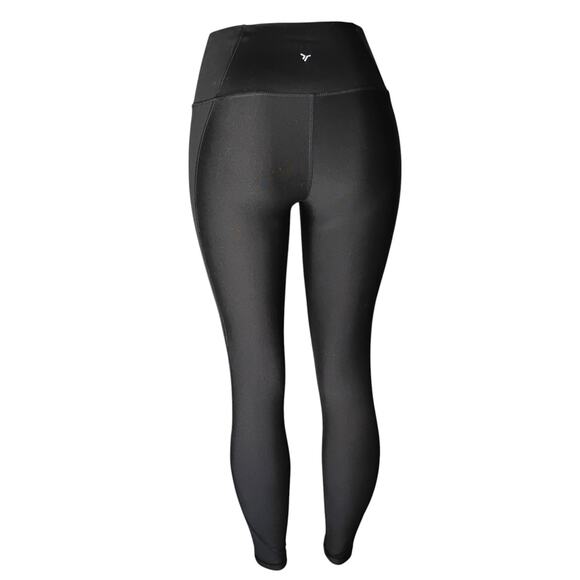 Old Navy Active Powerpress Leggings Black Small High Rise Go Dry Full Length - Picture 2 of 9